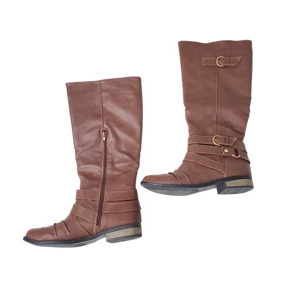 Rampage Interest Brown Riding Boots 7.5 M Knee High Stylish Comfort Women's - Picture 6 of 11